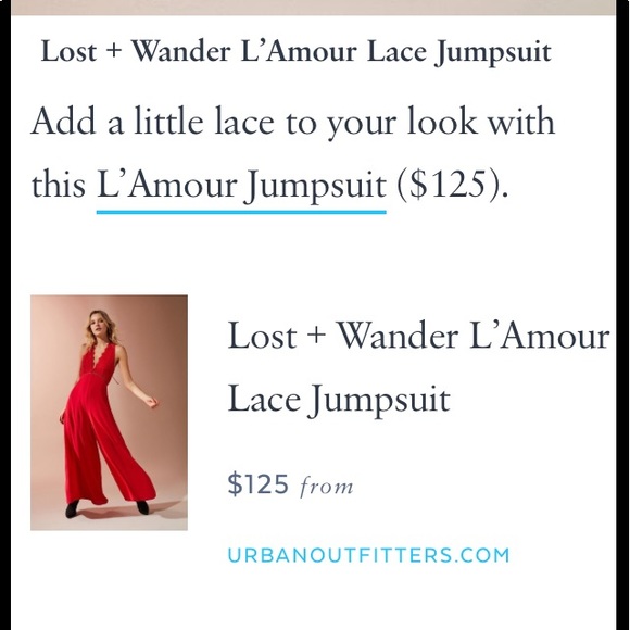 UO Lost + Wander Red Lace Gauzy Jumpsuit Romper - Picture 2 of 5